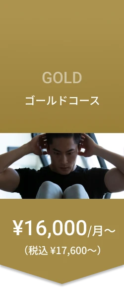 ゴールドコース ¥16,000/月〜（税込¥17,600〜）